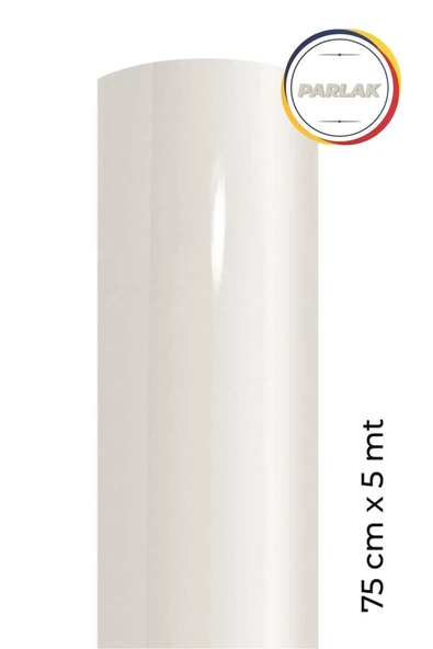 Ecce Parlak Beyaz Yapışkanlı Kaplama Folyosu 75 Cm X 5 Mt ürün görseli 1