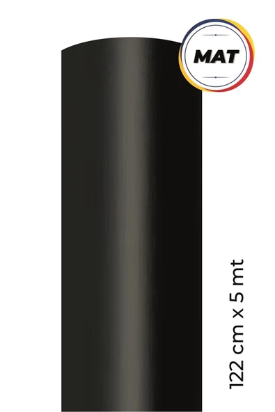 Ecce Mat Siyah Kendinden Yapışkanlı Kaplama Folyosu 122 Cm X 5 Mt ürün görseli 1