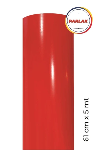 Ecce Parlak Kırmızı Kendinden Yapışkanlı Kaplama Folyosu 61 Cm X 5 Mt ürün görseli 1