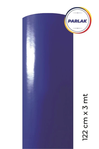 Ecce Parlak Lacivert Kendinden Yapışkanlı Kaplama Folyosu 122 Cm X 3 Mt ürün görseli 1
