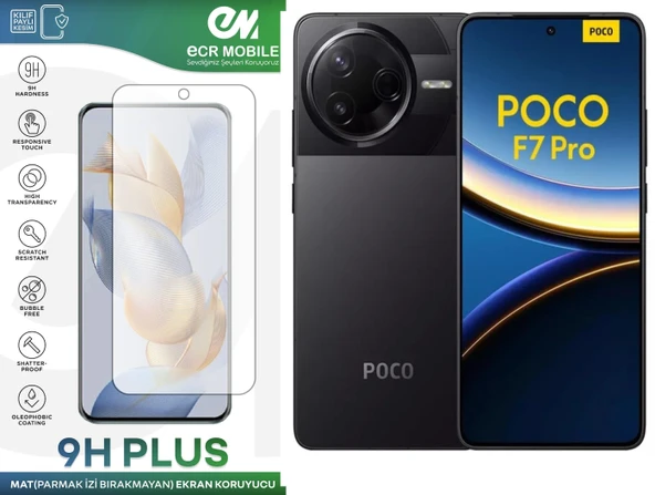 Poco F7 Pro Ekran Koruyucu MAT Parmak İzi Bırakmayan Uyumlu 9H Esnek Nano Kırılmayan ürün görseli 1