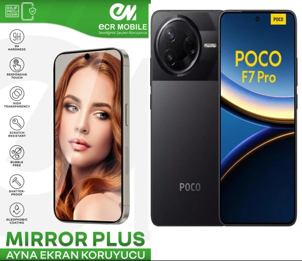 Poco F7 Pro ile Uyumlu Esnek Ayna(Mirror) 9H Nano Ekran Koruyucu ürün görseli 1