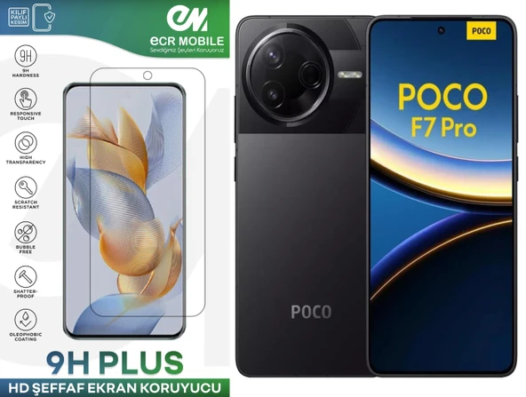 Poco F7 Pro Ekran Koruyucu Esnek Nano Cam Tam Uyumlu Şeffaf ürün görseli 1