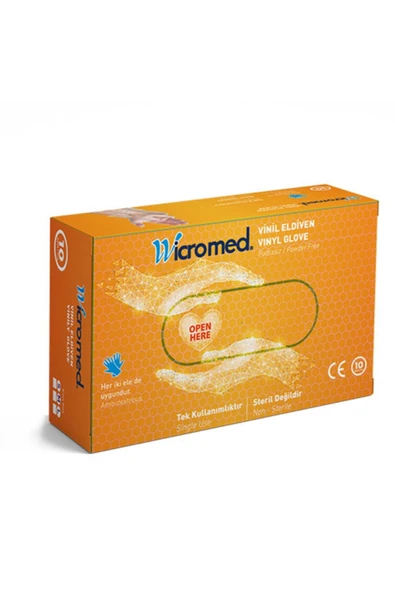 Wicromed Pudrasız Vinil Eldiven Small 10'lu ürün görseli 1