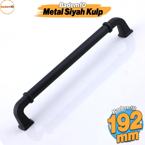 Alfa Metal Mat Siyah Kulp 192 mm 19.2 cm Mobilya Çekmece Mutfak Dolabı Dolap Kapak Kulp Kulb Kulpu ürün görseli 1
