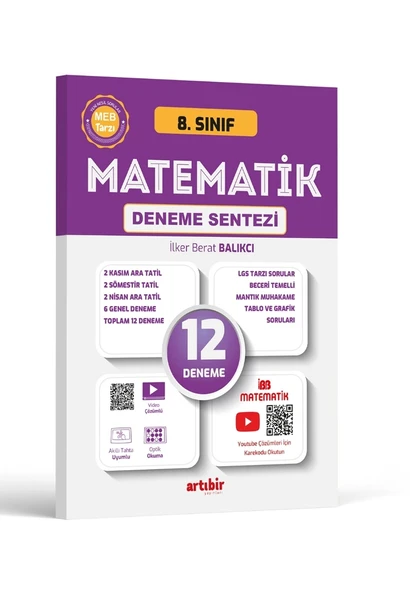 Artıbir 8. Sınıf Matematik Deneme Sentezi Yeni ürün görseli 1