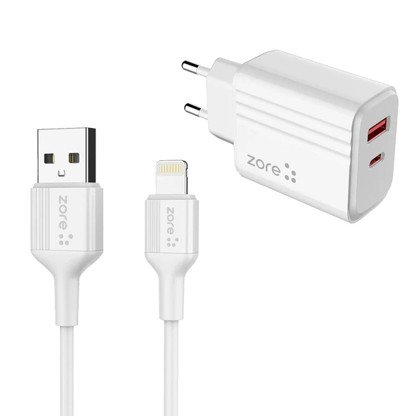 Play Serisi PL05 Lightning 2in1 Seyahat Şarj Aleti 20W ürün görseli 1
