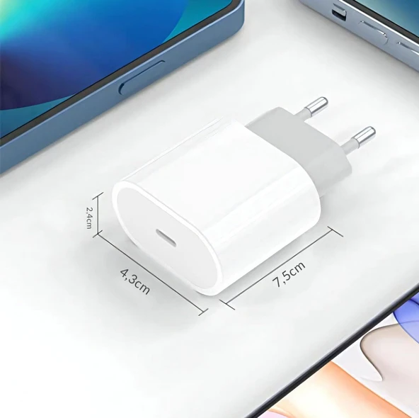 20W USB-C Hızlı Şarj Güç Adaptörü - Resim 3