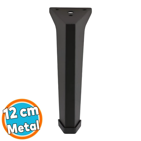 Mobilya Ayakları Ünite Baza Koltuk Ayağı Ayağı Sehpa Masa Puf Tabure Metal Ayakları Siyah 20 cm ürün görseli 1