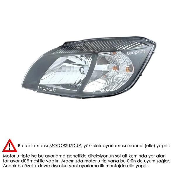 Leoparts Kia Rio Far Lambası Sol (Elektrikli / Motorsuz) 2009-2011 92101-1G630 ürün görseli 1