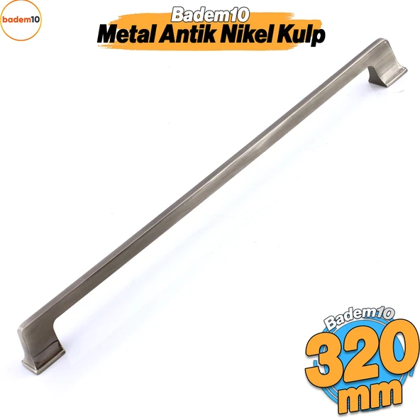 Gediz Metal Antik Nikel İnox 320 mm 32 cm Mobilya Çekmece Mutfak Dolabı Dolap Kapak Kulp Kulb Kulpu ürün görseli 1