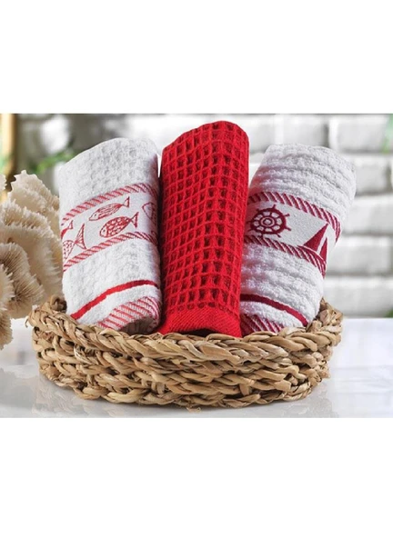 Schafer Home Voyage 30x50 Havlu Seti 3 Parça-Kırmızı ürün görseli 1