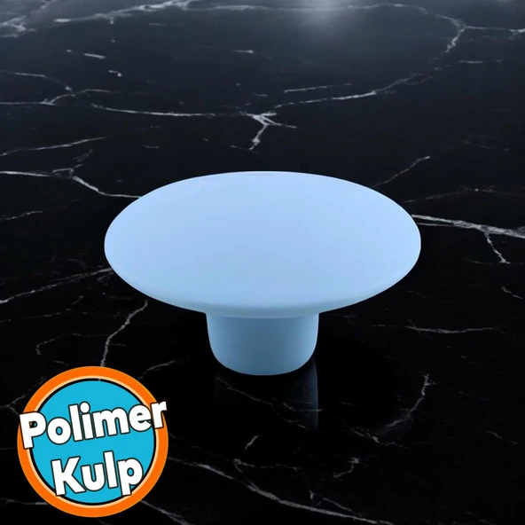 Mantar Kulp Düğme 1 ADET Mobilya Dolabı Çekmece Mutfak Dolap Kulpu Kulbu Plastik Mavi ürün görseli 1