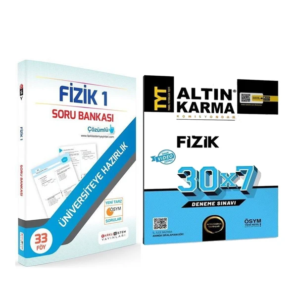 Farklı Sistem TYT Fizik Soru Bankası ve Altın Karma Deneme Seti 2 Kitap ürün görseli 1