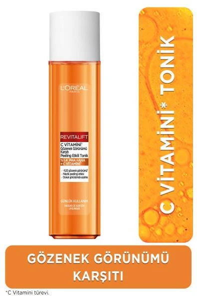 L'Oréal Paris Revitalift C Vitamini Gözenek Görünümü Karşıtı Peeling Etkili Tonik 180 ml ürün görseli 1
