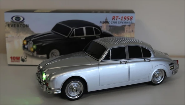 EVERTON RT-1958 Gümüş (Silver) Arabalı  Bluetooth Fm-Usb-Tf-Aux Şarjlı Nostaljik Radyo ürün görseli 1