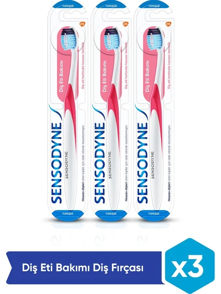 Sensodyne Diş Eti Bakımı 3'lü Diş Fırçası ürün görseli 1