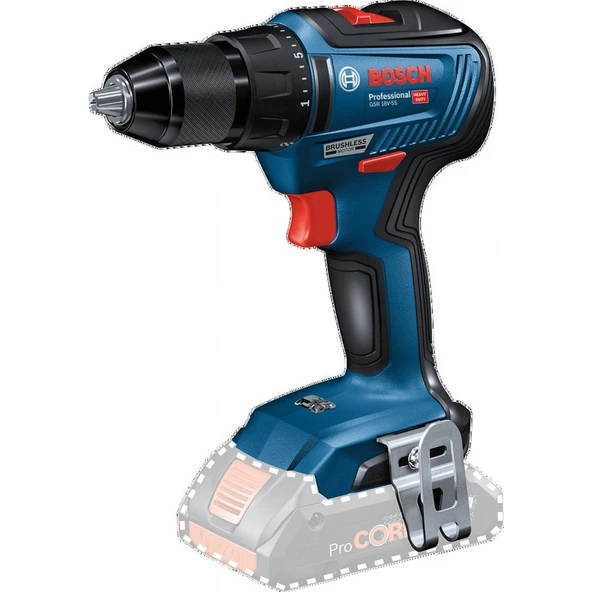 Bosch GSR 18V-55 Akülü Vidalama Solo ürün görseli 1