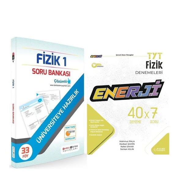 Farklı Sistem TYT Fizik Soru Bankası ve Palme Enerji Deneme Seti 2 Kitap ürün görseli 1