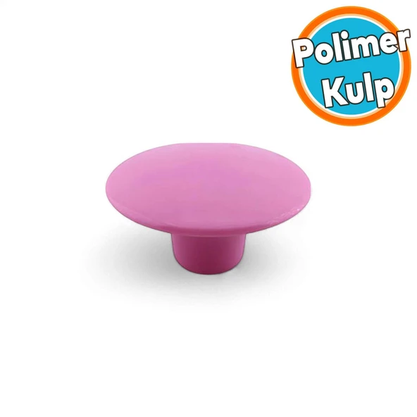 Mantar Kulp Düğme 1 ADET Mobilya Dolabı Çekmece Mutfak Dolap Kulpu Kulbu Plastik Pembe ürün görseli 1