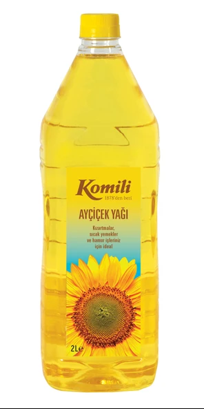 KOMİLİ AYÇİÇEK YAĞI 2 LT PET YENİ TASARIM ürün görseli 1