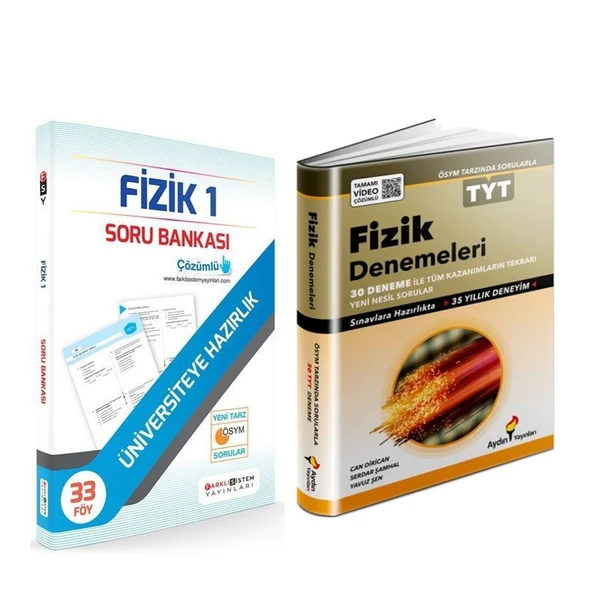 Farklı Sistem TYT Fizik Soru Bankası ve Aydın Deneme Seti 2 Kitap ürün görseli 1