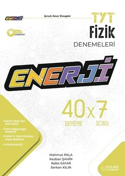 TYT Fizik Enerji Deneme Sınavı Palme Yayınları ürün görseli 1