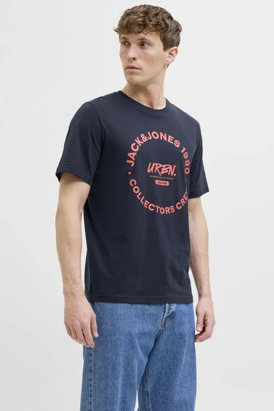 JACK JONES Erkek Lacivert Pamuklu Tişört 12269280 ürün görseli 1