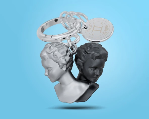 Metalmorphose Burç Koleksiyonu İkizler Anahtarlık / Çanta Aksesuarı ürün görseli 1
