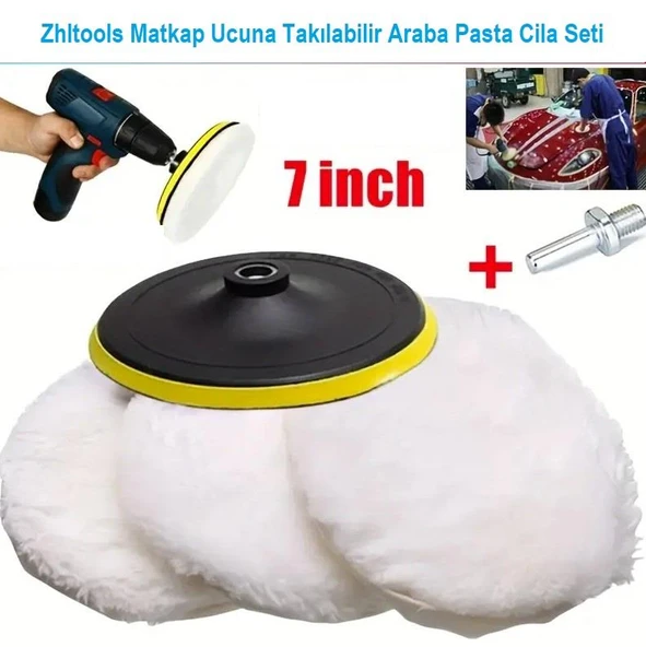 Zhltools Matkap Ucuna Takılabilir Otomobil Pasta Cila Seti ürün görseli 1