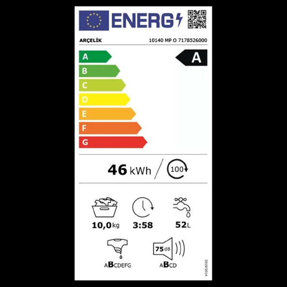 Arçelik 10140 MP O Çamaşır Makinesi - Resim 7