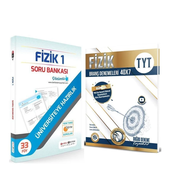 Farklı Sistem TYT Fizik Soru Bankası ve Bilgi Sarmal Deneme Seti 2 Kitap ürün görseli 1