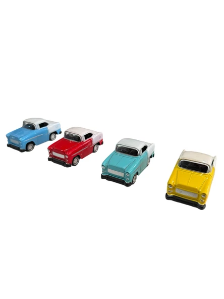 4'lü Kırılmaz Oyuncak Çek-Bırak Mini Arabalar 8 Cm Mini Araçlar 4'lü Set ürün görseli 1