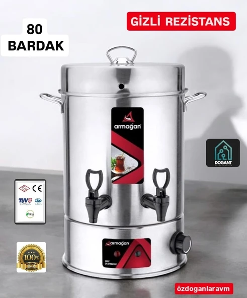 80 Bardak  Çay Makinesi Gizli Rezistans ürün görseli 1