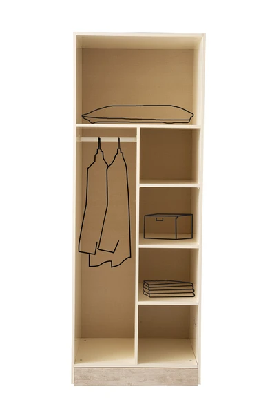 KAYRA MDF 2 KAPILI DOLAP - Resim 3