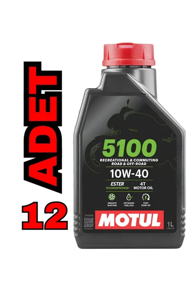 Motul 5100 4t 10w40 1lt (12 ADET) ürün görseli 1