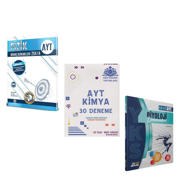 Bilgi Sarmal AYT Fizik Çöz Kazan AYT Kimya ve Hız Renk Biyoloji Deneme Seti 3 Kitap ürün görseli 1