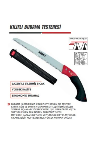 Rodex Kılıflı Budama Testeresi 300mm - Resim 2