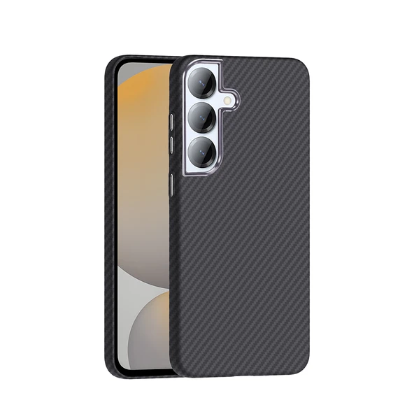 Galaxy S25 Plus Kılıf M-safe Şarj Özellikli Karbon Fiber Görünümlü Gros Kapak ürün görseli 1