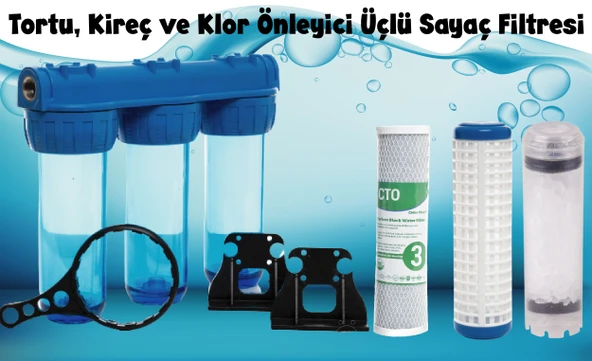 Sulook Daire Girişi 10 İnç Tortu Kireç Ve Klor Önleyici Üçlü ürün görseli 1