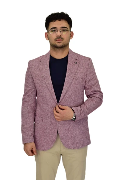 Erkek Bordo Tek Spor Ceket Çift Yırtmaçlı BGL-ST04464 ürün görseli 1