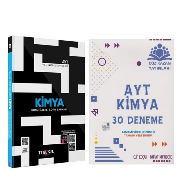 Marka Yayınları AYT Kimya Konu Özetli Soru Bankası ve Çöz Kazan Deneme Seti 2 Kitap ürün görseli 1