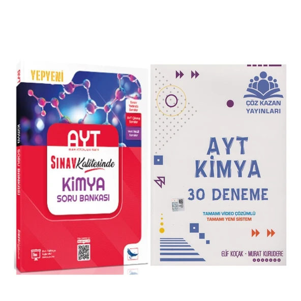 Sınav Yayınları AYT Kimya Soru Bankası ve Çöz Kazan Deneme Seti 2 Kitap ürün görseli 1