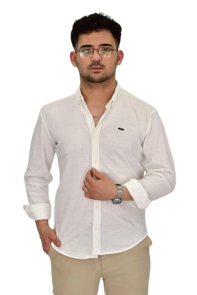 Erkek Likralı Spor Silim Fit Gömlek BGL-ST04333 ürün görseli 1