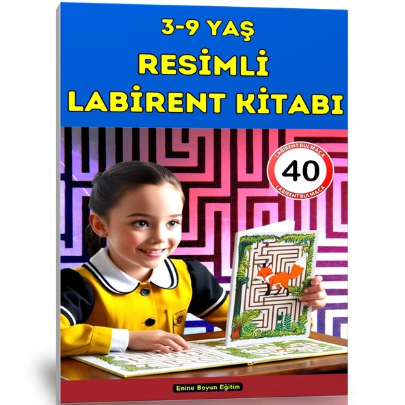 3-9 Yaş Resimli Labirent Kitabı (40 Seçilmiş Labirent) ürün görseli 1