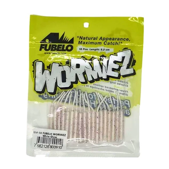Fubelo Wormiez 5.2cm 18 Adet Lrf Silikonu  White Glow ürün görseli 1