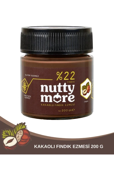 Nutty More %22 Kakaolu Fındık Ezmesi 200 gr ürün görseli 1