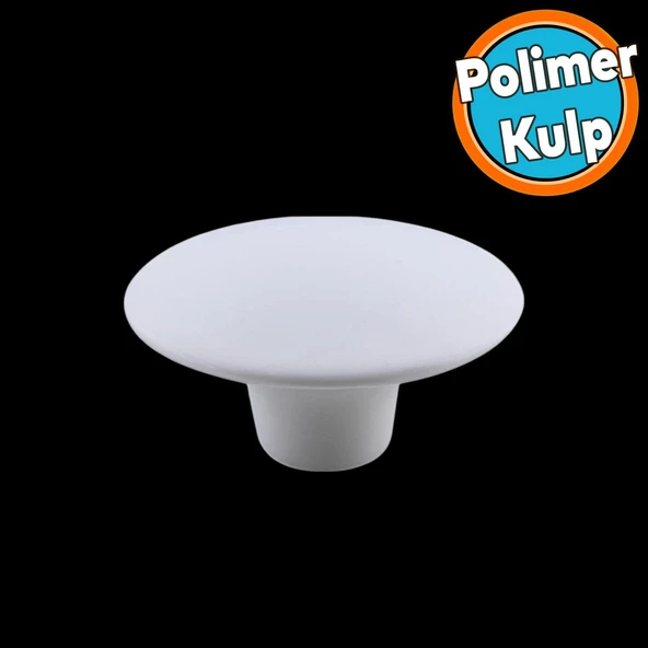 Mantar Kulp Düğme 1 ADET Mobilya Dolabı Çekmece Mutfak Dolap Kulpu Kulbu Plastik Beyaz ürün görseli 1
