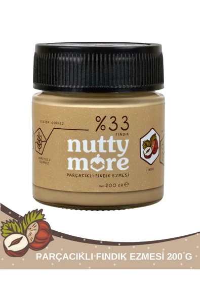 Nutty More %33 Fındık Parçacıklı Fındık Ezmesi 200 gr ürün görseli 1