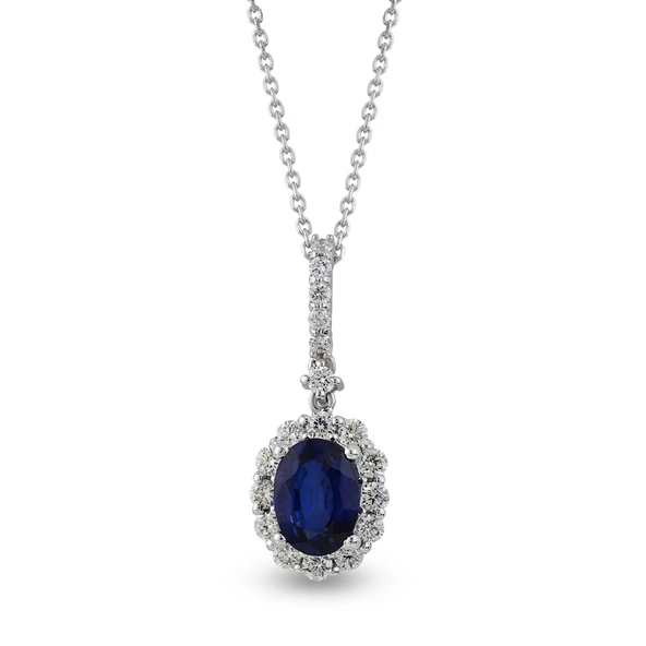 Harem Altın 1.90 Ct Pırlanta Safir Kolye RTKL46 ürün görseli 1